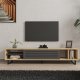 NORDVRK Safir TV-bord, m. 1 dr, 1 hylle, 2 rom - safir og antrasittgr melamin (160x40)