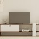 NORDVRK Gaye TV-bord, m. 1 dr og 1 hylle - valntt og hvit melamin (120x25)