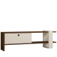 NORDVRK Gaye TV-bord, m. 1 dr og 1 hylle - valntt og hvit melamin (120x25)