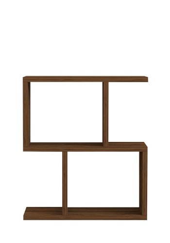 NORDVRK Zet sidebord, m hyller - valnttmelamin (45x17)