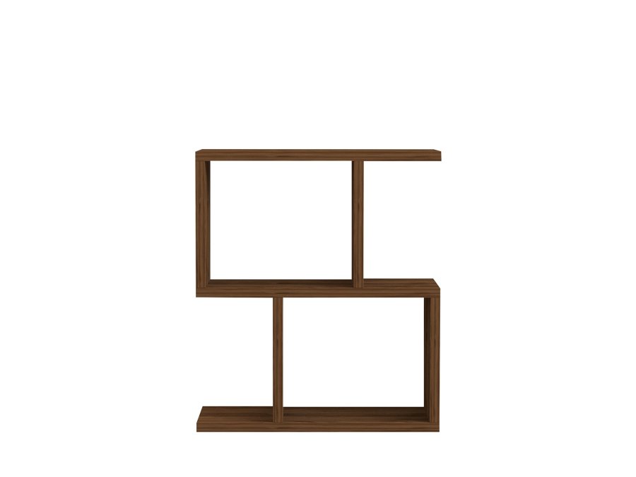 NORDVRK Zet sidebord, m hyller - valnttmelamin (45x17)