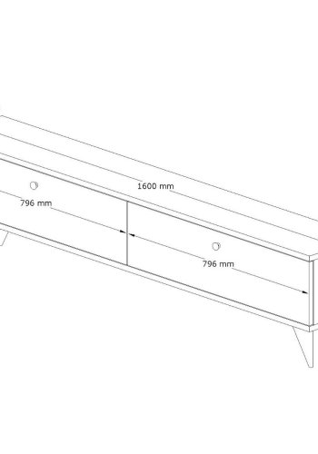 NORDVÄRK Paris - TV-bord i valnd