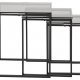 ACT NORDIC Katrine Satztische - Rauchglas/Schwarzglas/Metall, quadratisch (3er-Set)