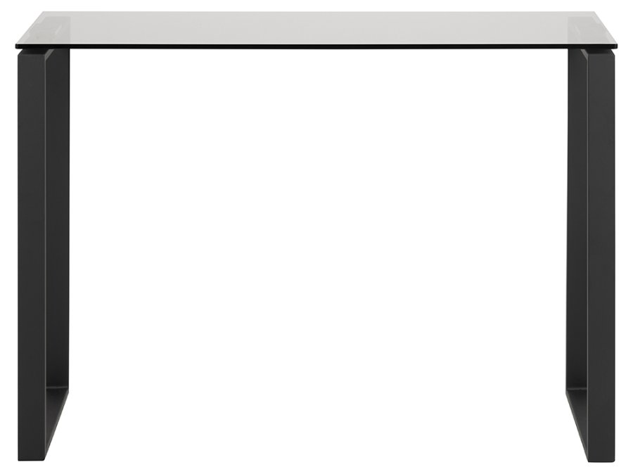 ACT NORDIC Katrine Konsolentisch - Rauchglas/Schwarzglas/Metall, rechteckig (110x40)