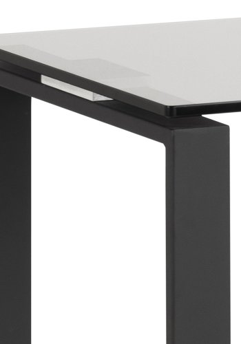 ACT NORDIC Katrine Konsolentisch - Rauchglas/Schwarzglas/Metall, rechteckig (110x40)