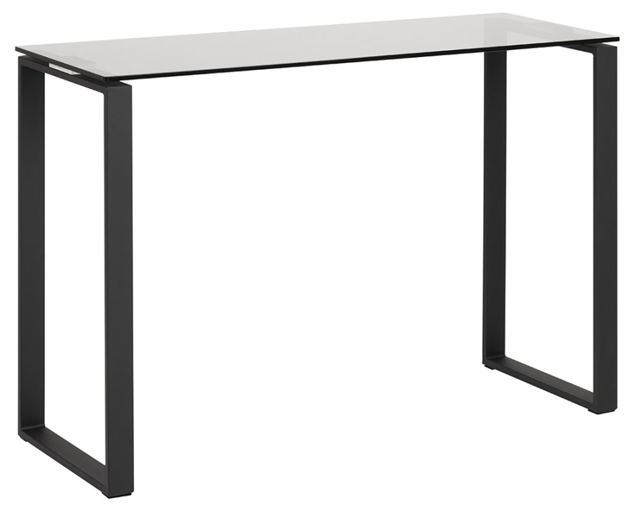 ACT NORDIC Katrine Konsolentisch - Rauchglas/Schwarzglas/Metall, rechteckig (110x40)