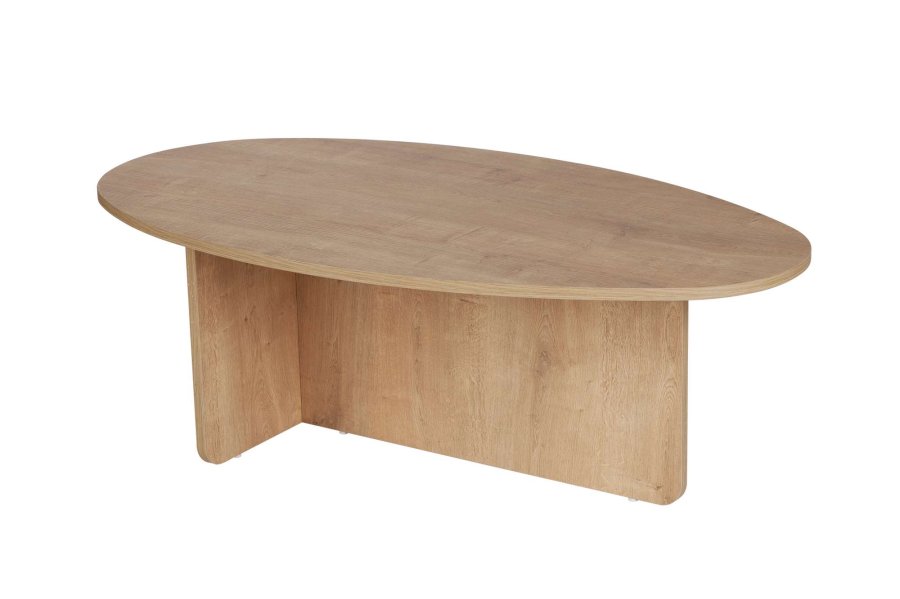 NORDVRK Orba sofabord, oval - eg melamin (120x65)