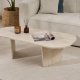 NORDVRK Ovalis sofabord, rektangulr - travertin melamin (130x65)