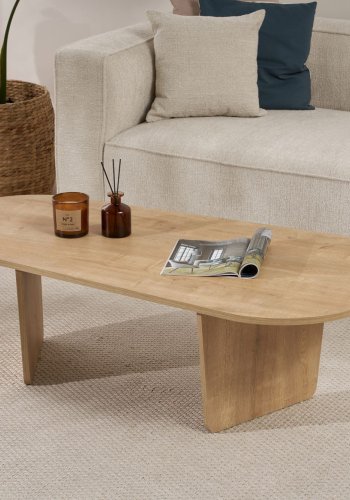 NORDVRK Ovalis sofabord, rektangulr - eg melamin (130x65)