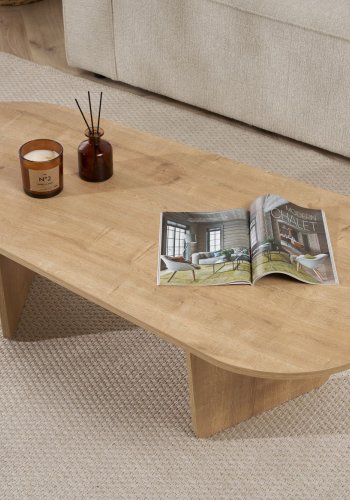 NORDVRK Ovalis sofabord, rektangulr - eg melamin (130x65)