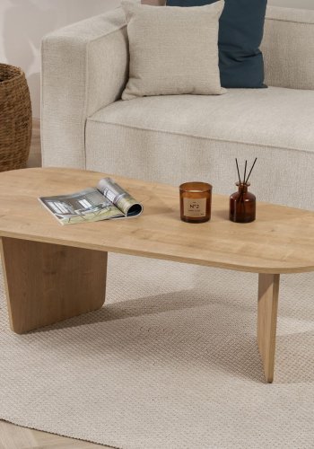 NORDVRK Ovalis sofabord, rektangulr - eg melamin (130x65)