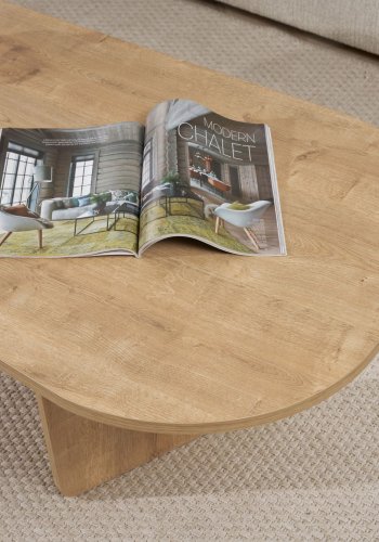 NORDVRK Ovalis sofabord, rektangulr - eg melamin (130x65)