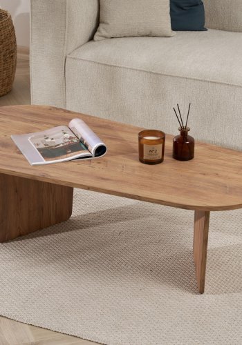 NORDVÄRK Ovalis - sofabord i atlantisk fyrretr