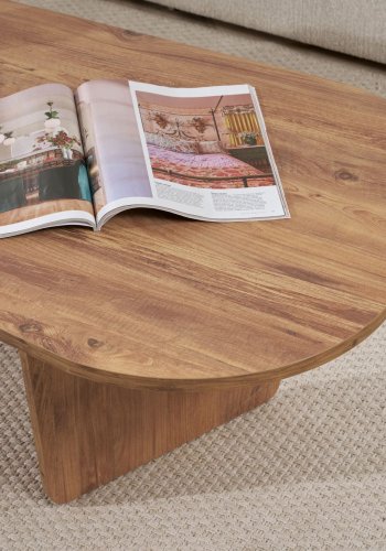 NORDVÄRK Ovalis - sofabord i atlantisk fyrretr