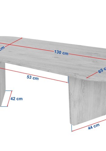 NORDVÄRK Ovalis - sofabord i atlantisk fyrretr