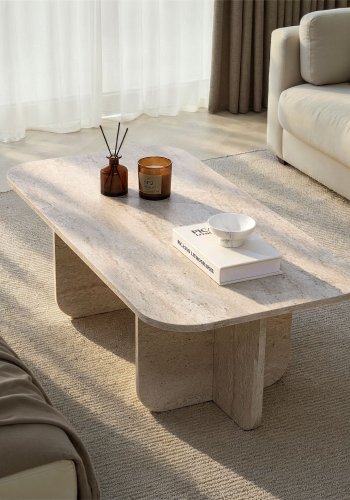 NORDV�RK Akira - Travertin salongbord