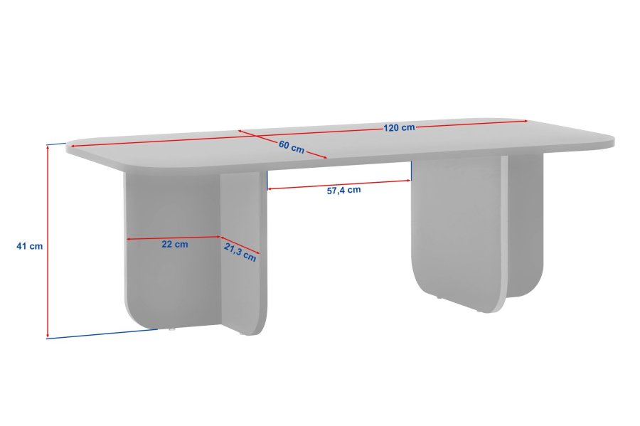 NORDV�RK Akira - Sort salongbord i tre