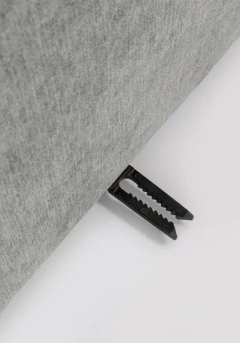 KARE DESIGN Lucca Grey puf til modul sofa, 76 cm - gr stof og PVC