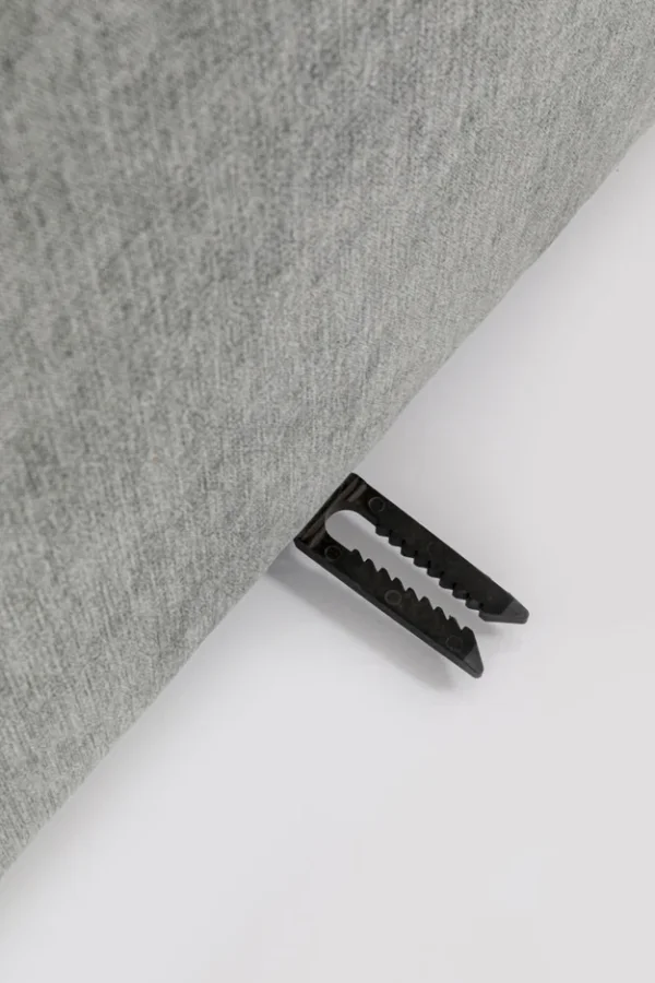 KARE DESIGN Lucca Grey puf til modul sofa, 76 cm - gr stof og PVC