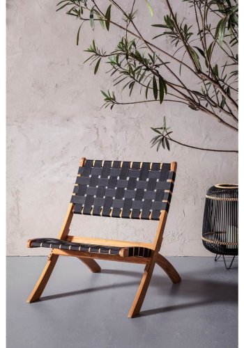 KARE DESIGN Ipanema Klappstuhl - natur/schwarz Akazienholz/Nylon