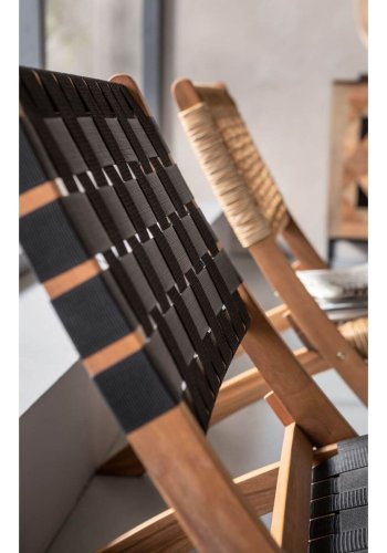 KARE DESIGN Ipanema Klappstuhl - natur/schwarz Akazienholz/Nylon