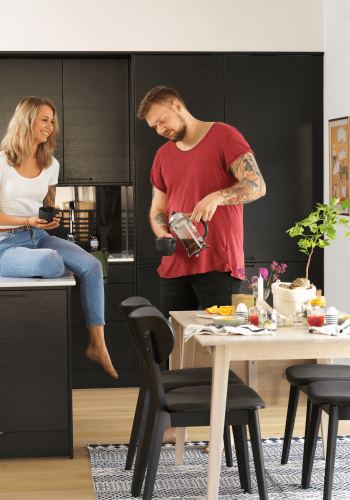 ROWICO Filippa spisebord - hvidolieret eg m. klap (80x120+45)  