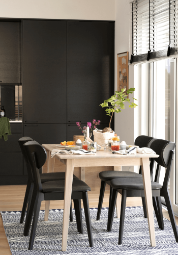 ROWICO Filippa spisebord - hvidolieret eg m. klap (80x120+45)  