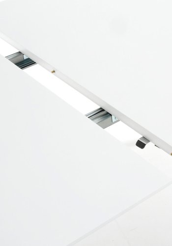 KAVE HOME ovalt Oakland spisebord, med uttrekk - hvit MDF og naturlig bketre (140(220)x90) 