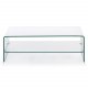 KAVE HOME Burano sofabord, m. hylde - klar glas (110x55)