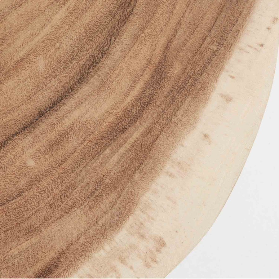 KAVE HOME rundt Creswell sidebord - naturlig suartre og teak (65)