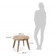 KAVE HOME rundt Creswell sidebord - naturlig suartre og teak (65)