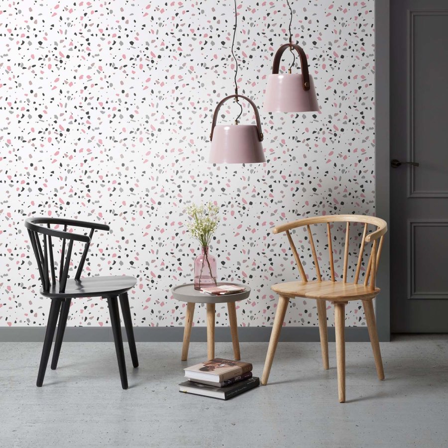 KAVE HOME Krise spisestol, med armlener - naturgummitre 