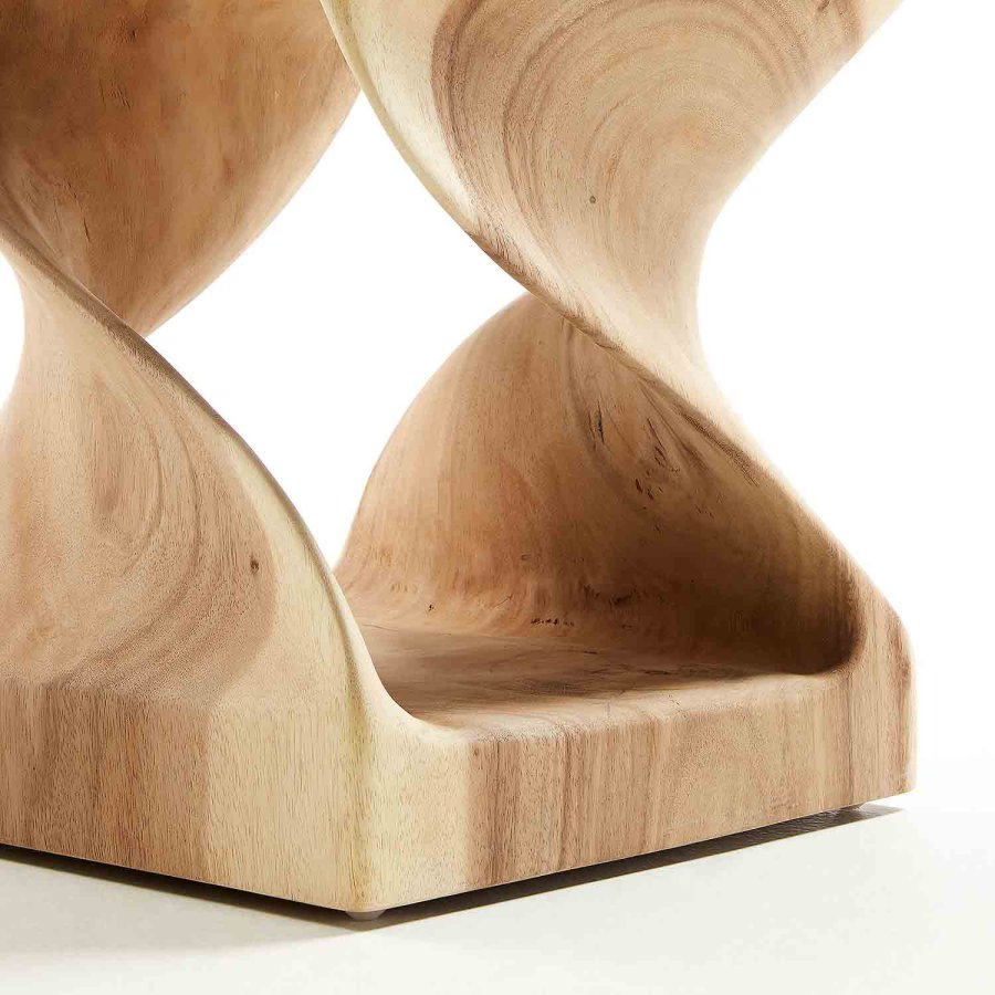 KAVE HOME firkantet Hakon sidebord - naturlig mungurtre (30x30)