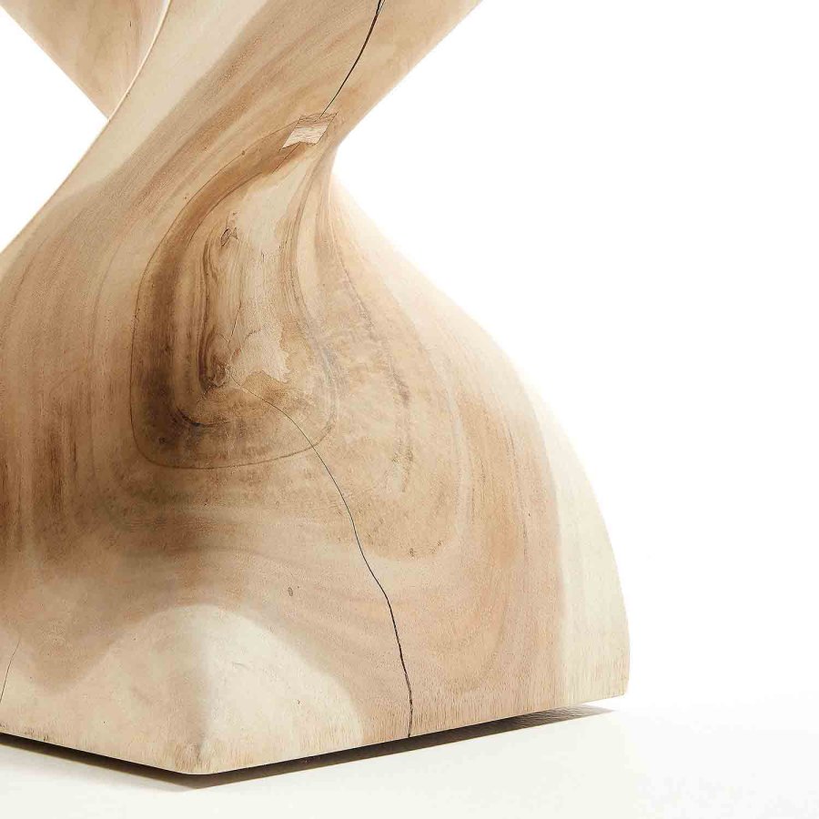 KAVE HOME firkantet Hakon sidebord - naturlig mungurtre (30x30)