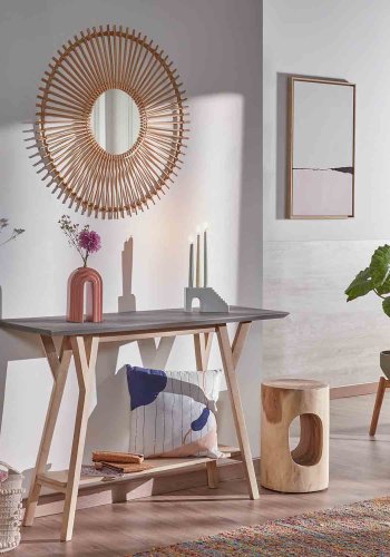 KAVE HOME rundt Halker sidebord - naturlig mungurtre (30)