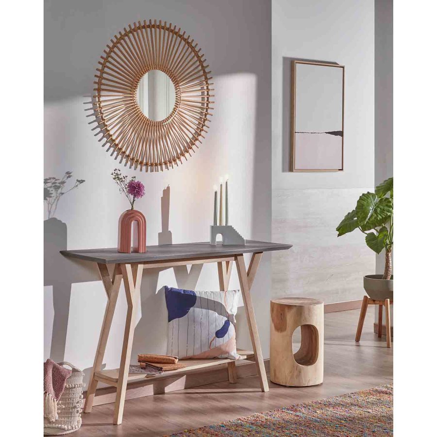 KAVE HOME rundt Halker sidebord - naturlig mungurtre (30)