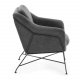 KAVE HOME Brida lenestol, med armlener - grafittgr stoff og sort stl