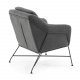 KAVE HOME Brida lenestol, med armlener - grafittgr stoff og sort stl