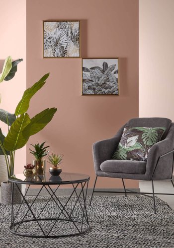 KAVE HOME Brida lenestol, med armlener - grafittgr stoff og sort stl