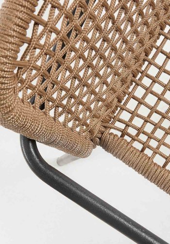 KAVE HOME Boomer spisestuestol med armlener - beige tau og stl