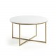 KAVE HOME rundt Sheffield salongbord - hvit marmor og gullmetall (80)