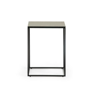 KAVE HOME rektangulärt Rewena sidobord - mörkbrun keramiksten, keramik och metall