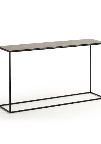 KAVE HOME rektangulrt Rewena konsollbord - mrkebrun stein, keramikk, metall