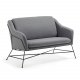 KAVE HOME Brida 2-manns sofa - grafittgr stoff og sort stl