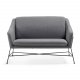 KAVE HOME Brida 2-manns sofa - grafittgr stoff og sort stl