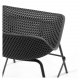 KAVE HOME Quinby barkrakk med rygg og fotsttte - grafittgr plast og metall