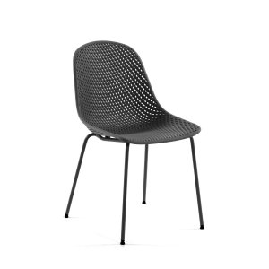 KAVE HOME Quinby spisebordsstol - grafit gr plast og metal