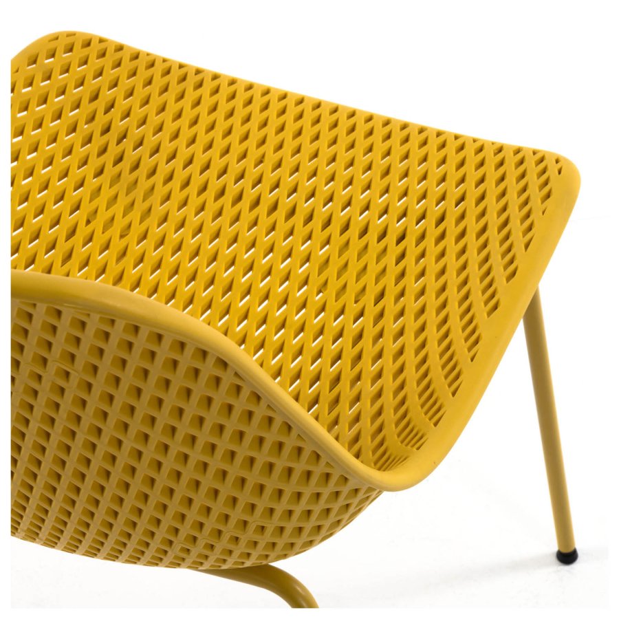 KAVE HOME Quinby spisestol - gul plast og metal