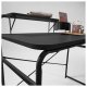 KAVE HOME rektangulrt Foreman skrivebord - svart melamin og metall (98x48)