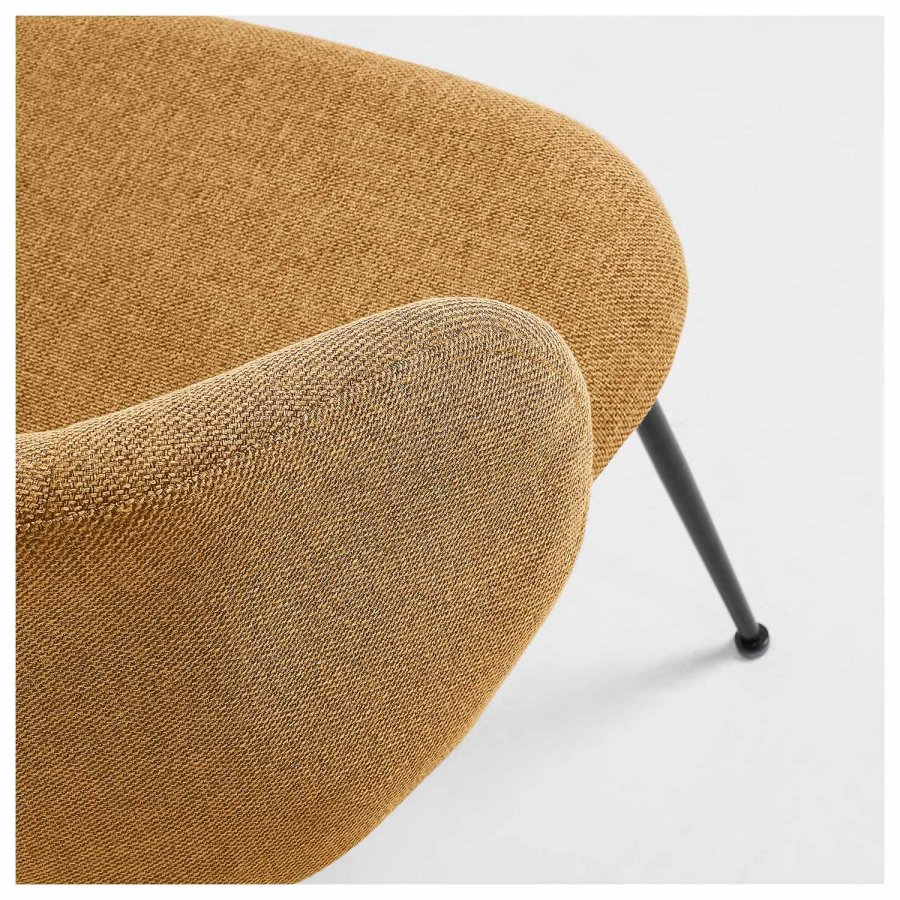 KAVE HOME Minna spisestol - sennepsgult stoff og metall